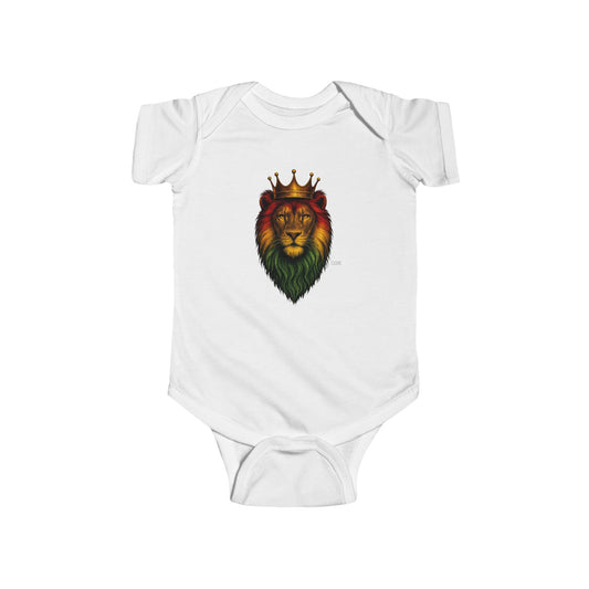 Majestic Lion Infant Bodysuit- Crowned Lion Baby Onesie