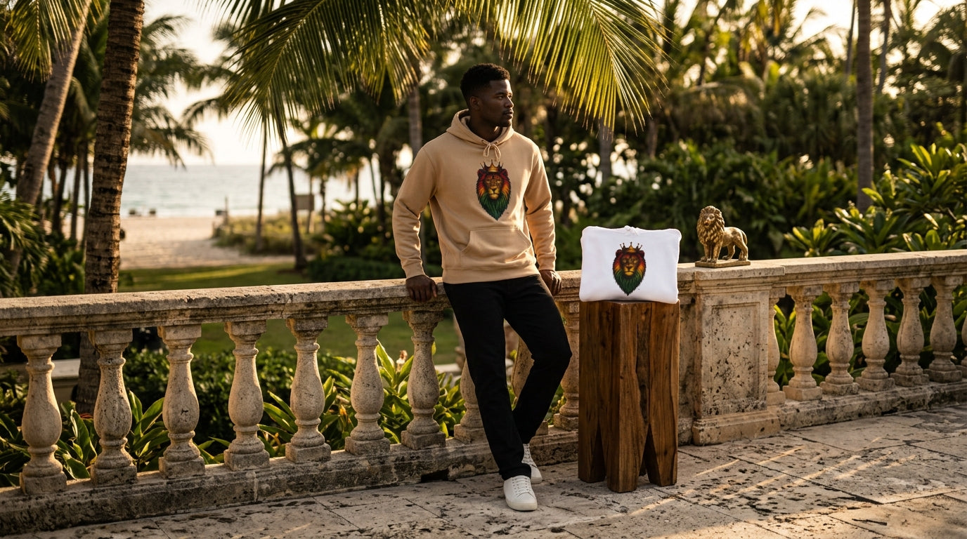 Majestic Lion Graphic Pullover Hoodie - Know Thyself Statement Design