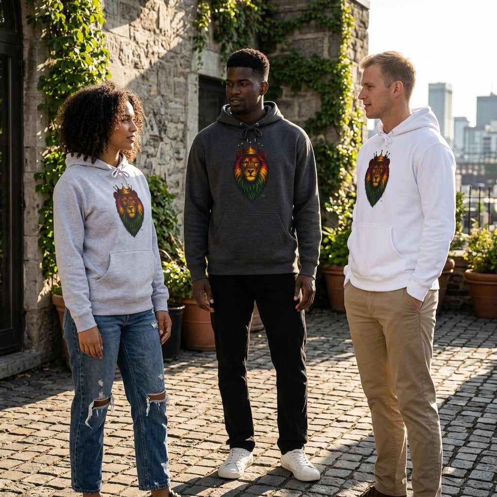 Majestic Lion Graphic Pullover Hoodie - Know Thyself Statement Design