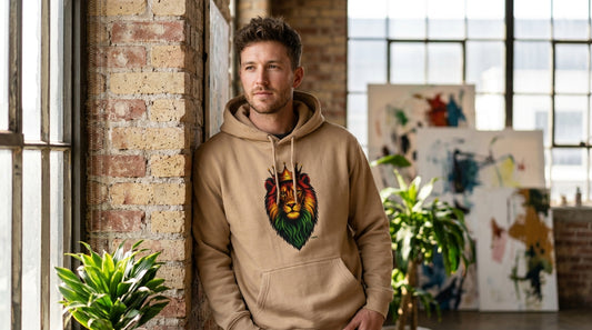 Majestic Lion Graphic Pullover Hoodie - Know Thyself Statement Design