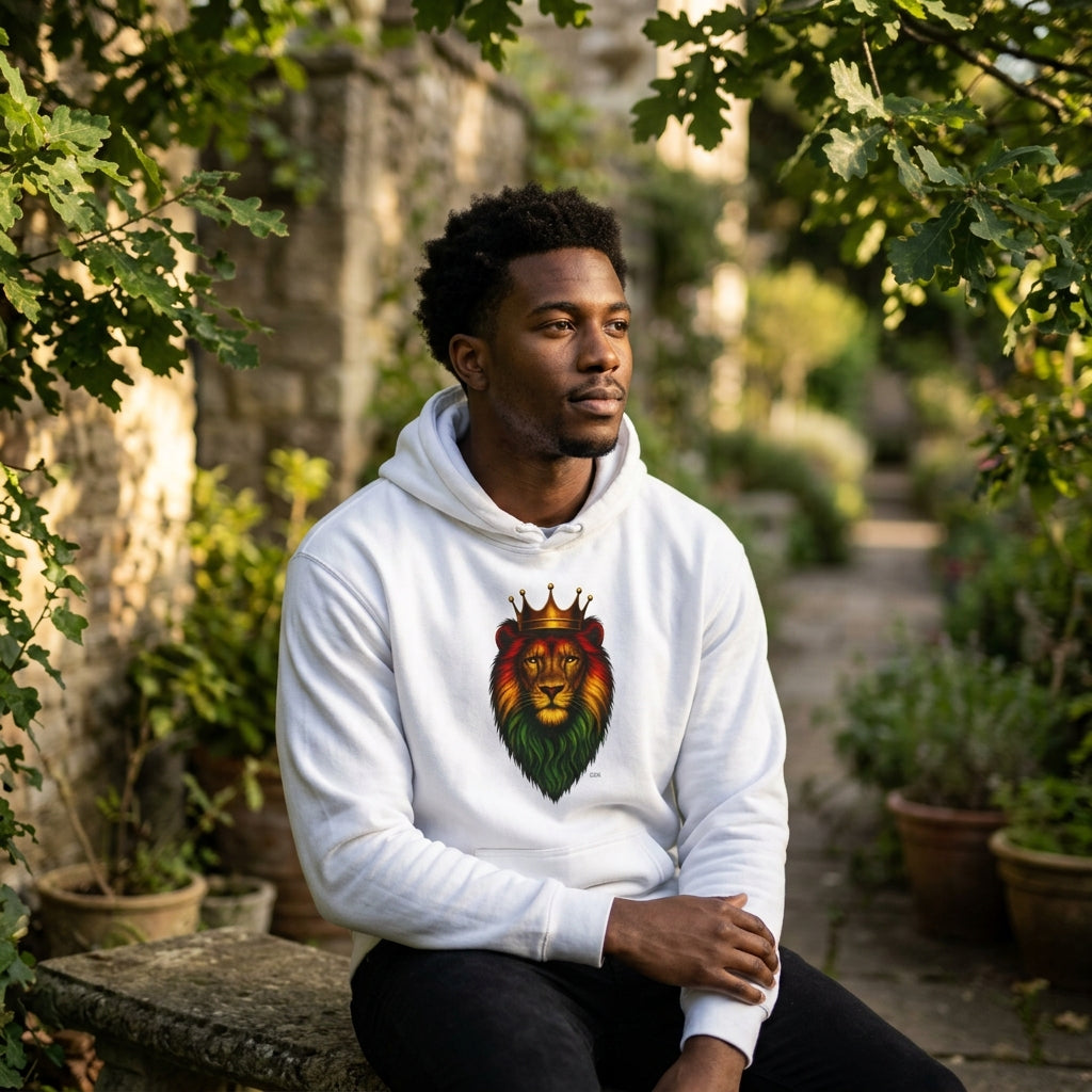 Majestic Lion Graphic Pullover Hoodie - Know Thyself Statement Design