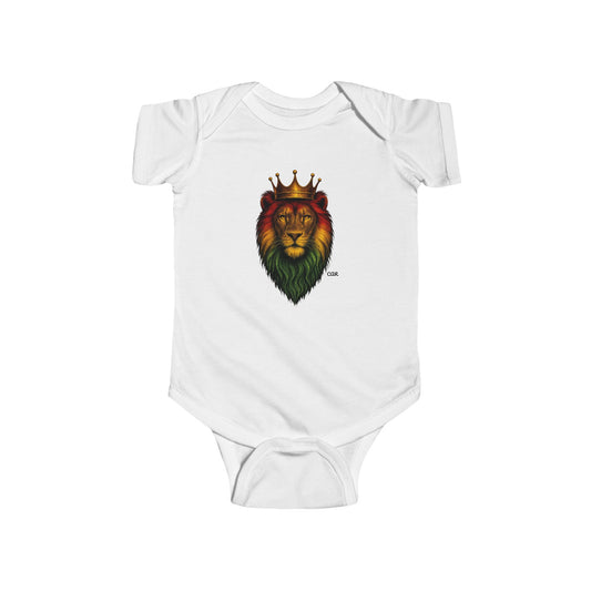 Majestic Lion Infant Bodysuit- Crowned Lion Baby Onesie