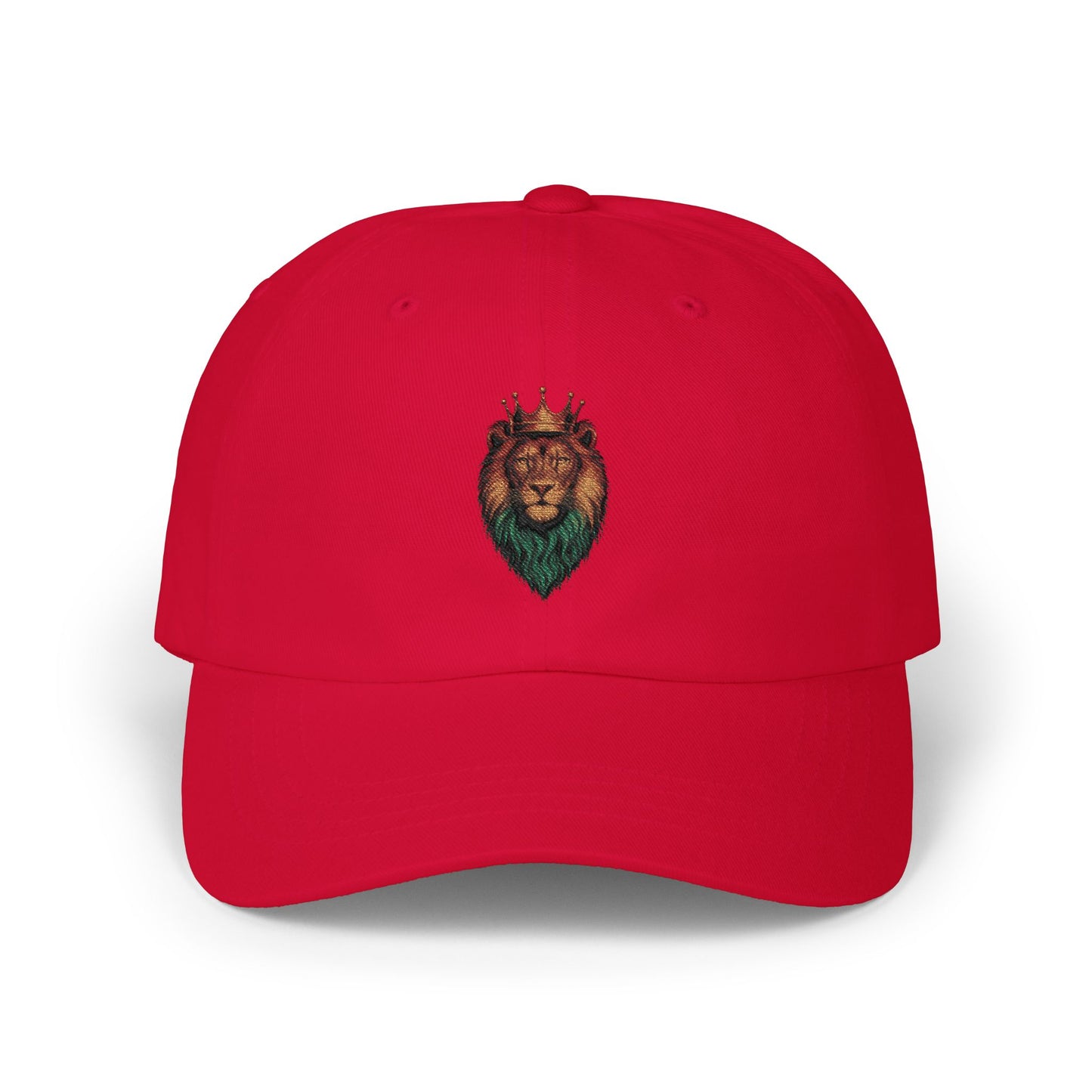 Majestic Lion Embroidered Dad Cap — Baseball Hat
