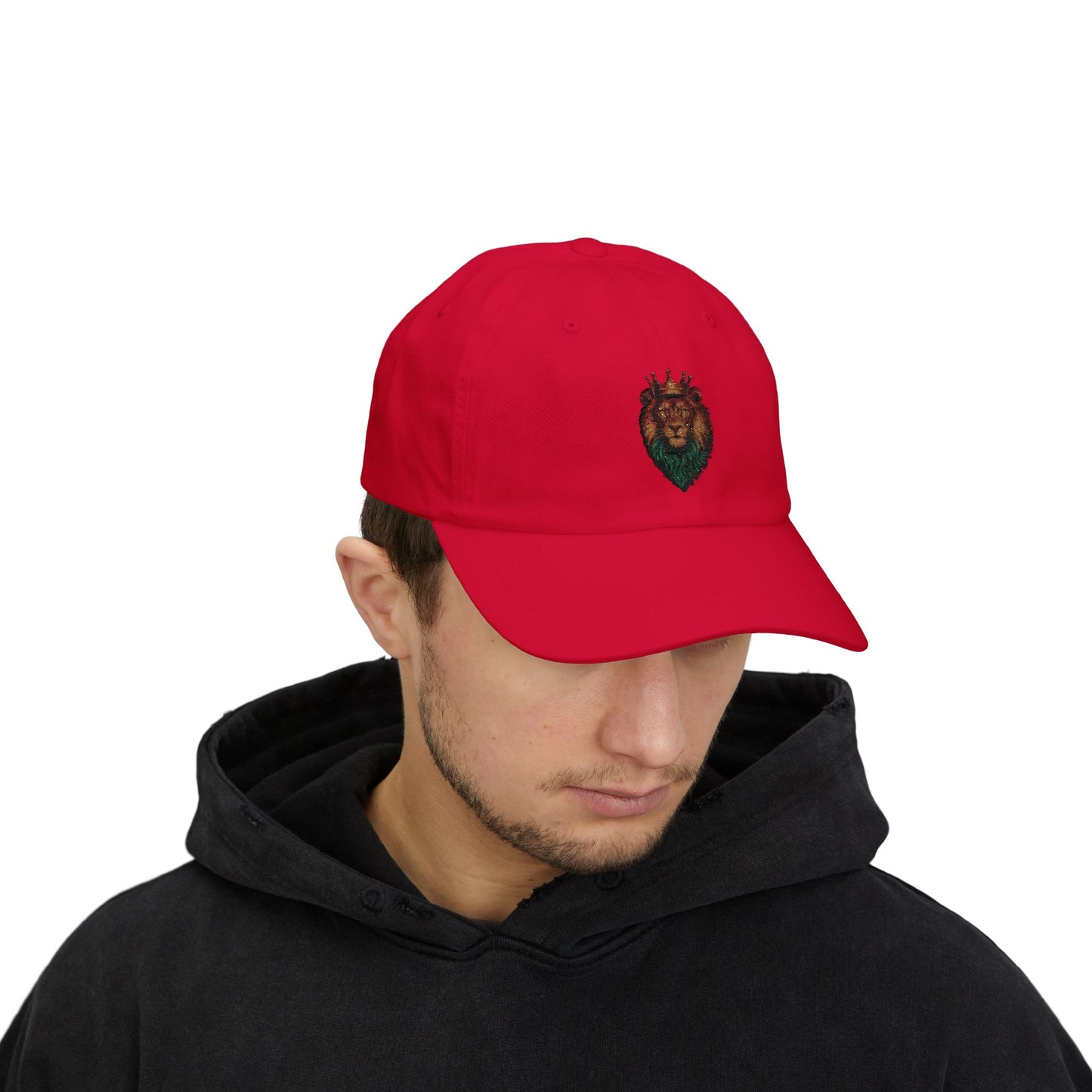 Majestic Lion Embroidered Dad Cap — Baseball Hat