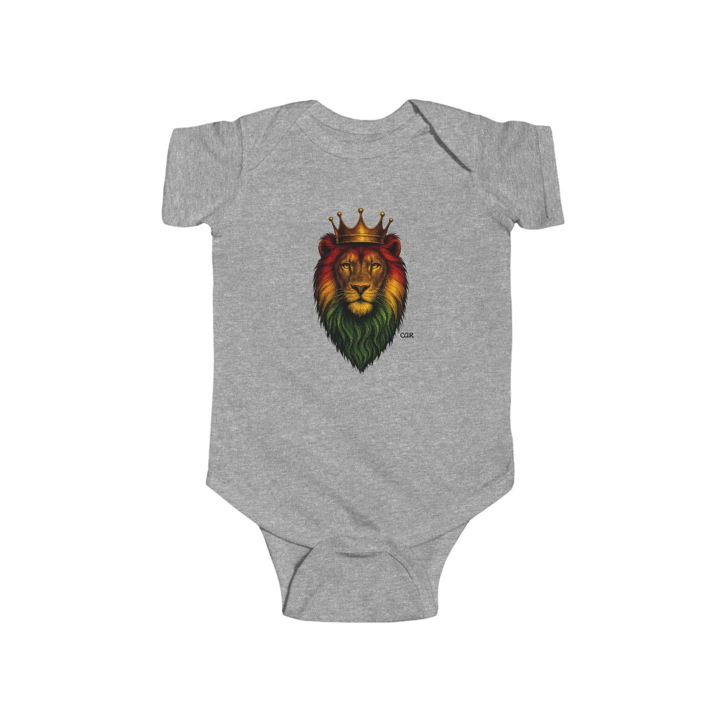 Majestic Lion Infant Bodysuit- Crowned Lion Baby Onesie