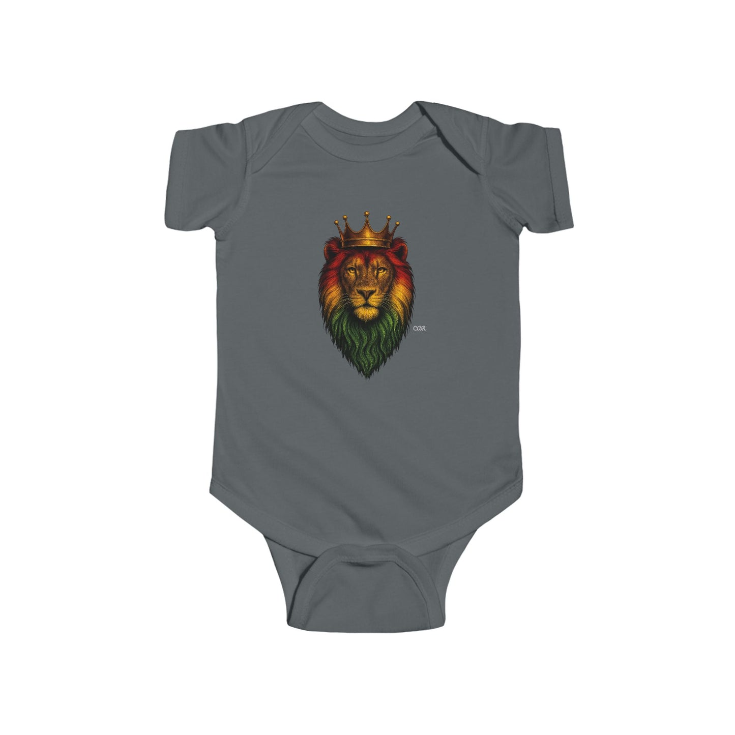 Majestic Lion Infant Bodysuit- Crowned Lion Baby Onesie