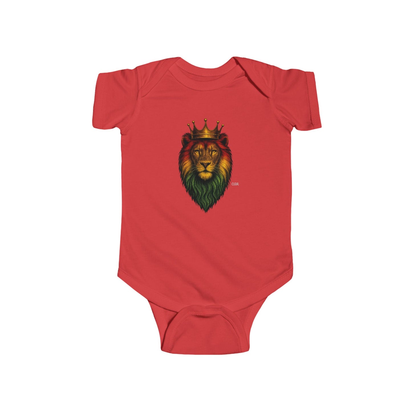 Majestic Lion Infant Bodysuit- Crowned Lion Baby Onesie