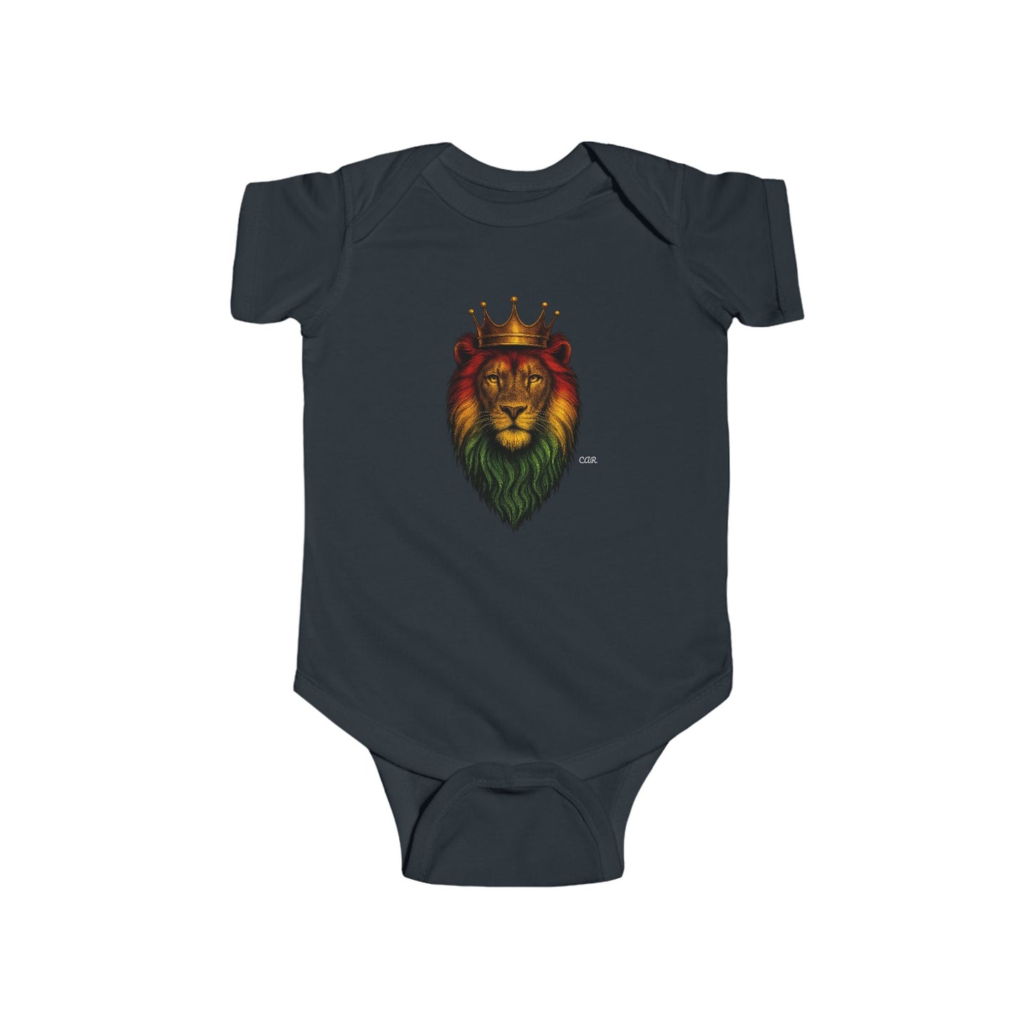 Majestic Lion Infant Bodysuit- Crowned Lion Baby Onesie