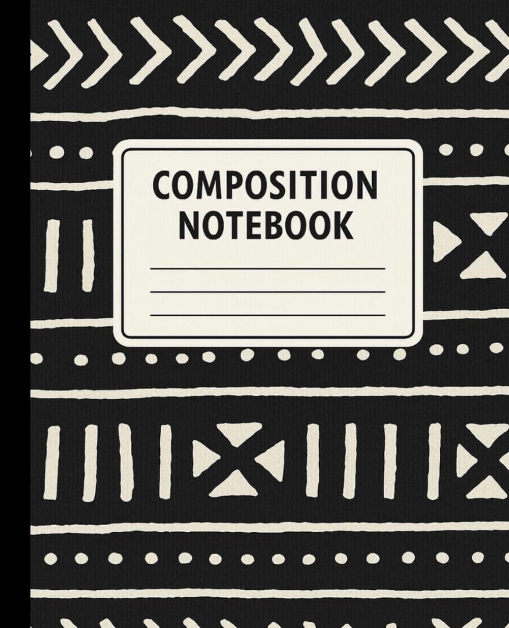 Black and White Mud cloth Composition Notebook