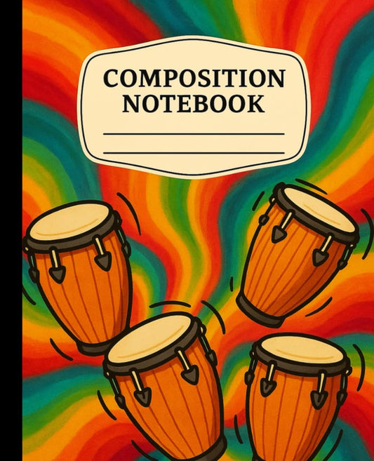 Festive Drums Composition Notebook