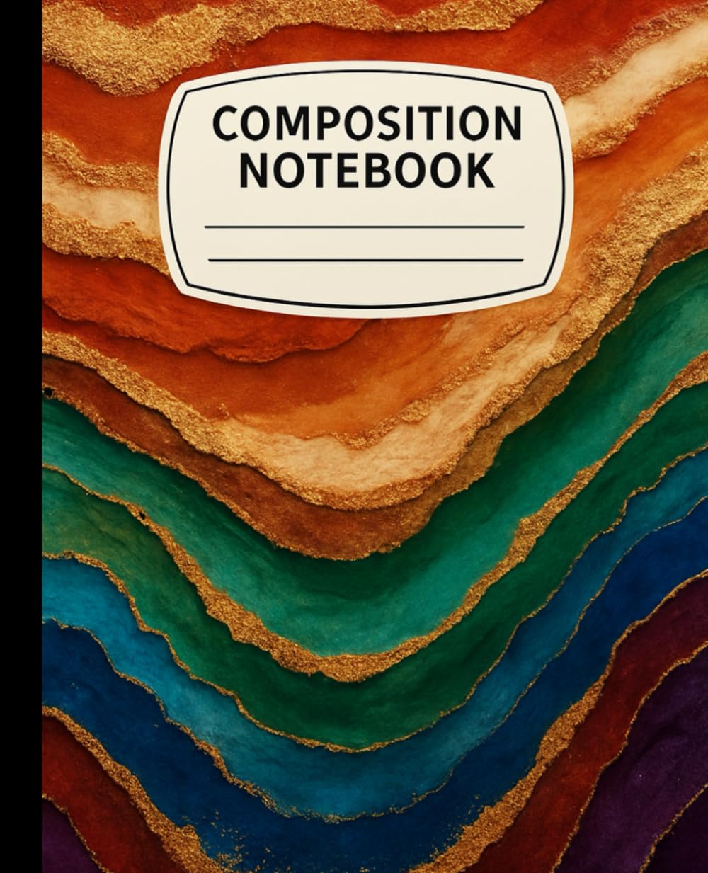 The Earthtone Geode Style Composition Notebook