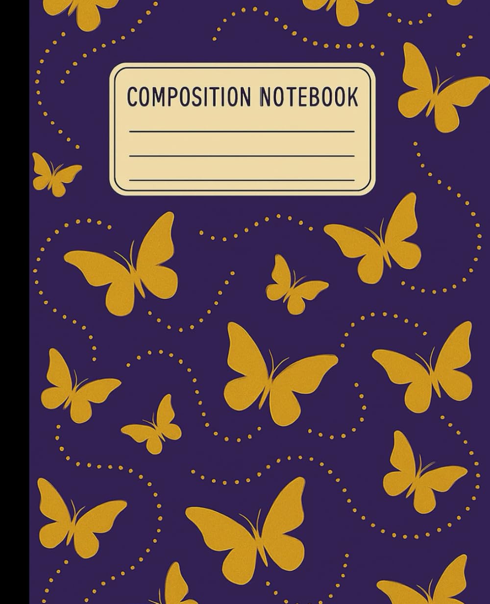 Golden Butterflies Composition Notebook