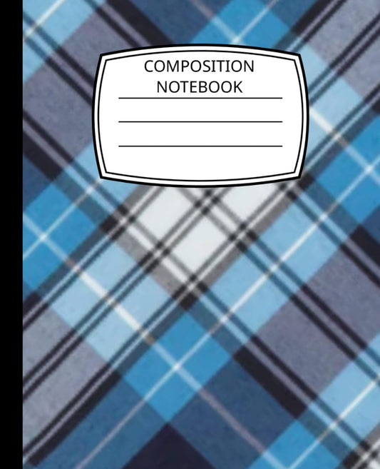 Blue Plaid Composition Notebook