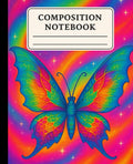 Neon Dragon Butterfly Composition Notebook
