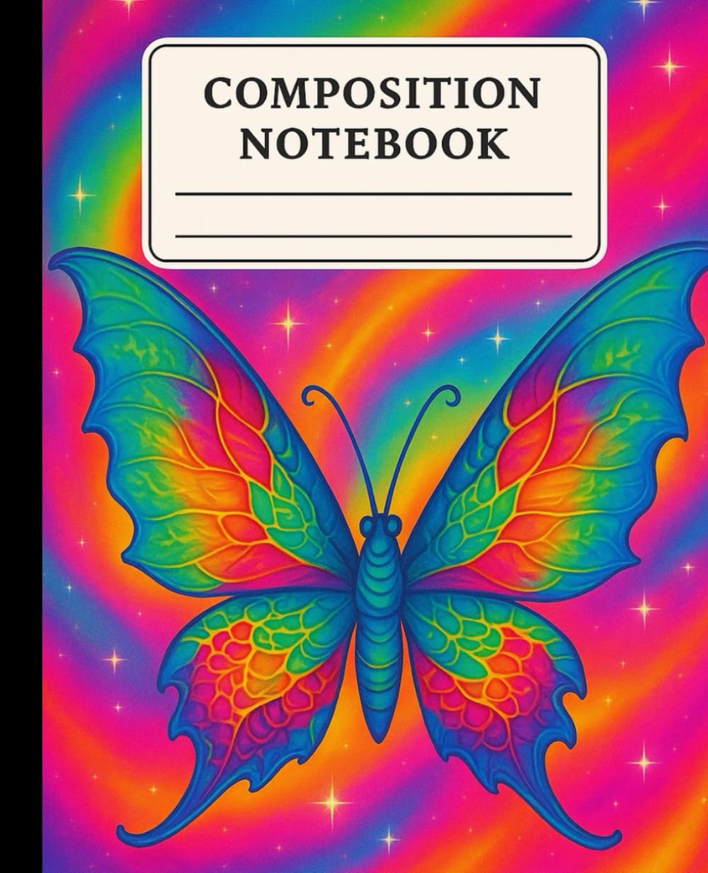Neon Dragon Butterfly Composition Notebook