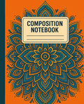Orange and Teal Mandala Composition Notebook