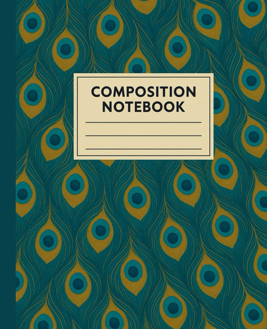 Elegant Peacock Feather Notebook