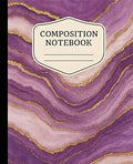 Purple & Gold Geode Composition Notebook