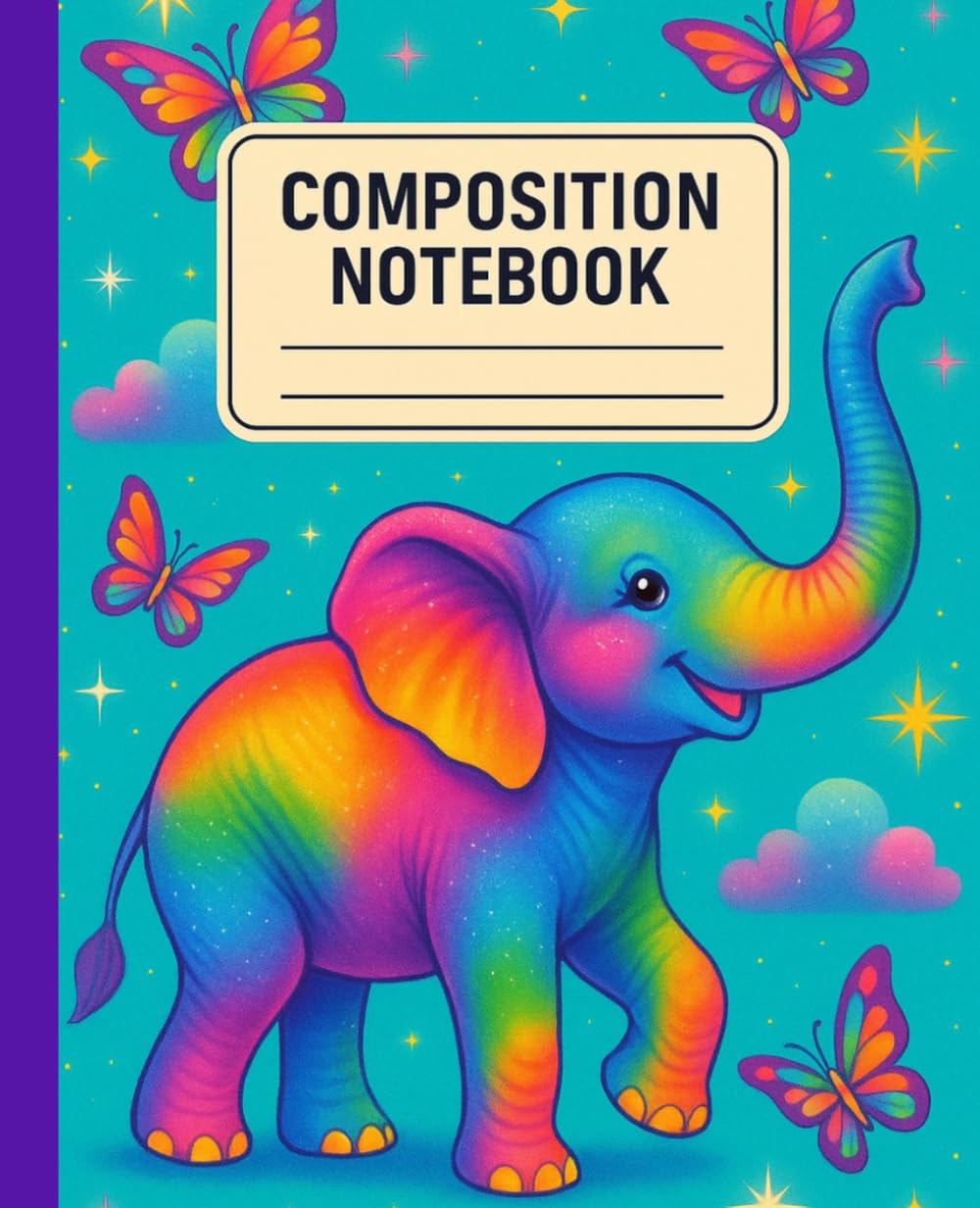 Rainbow Elephant Composition Notebook