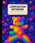 Rainbow Teddy Bear Composition Notebook